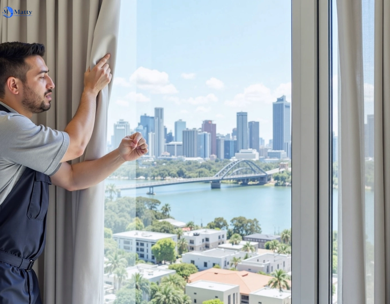 Professional curtain steam cleaning service virginia QLD by Matty Curtain Cleaning