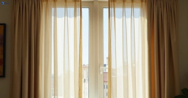 Dusty and dull curtains in virginia before steam cleaning